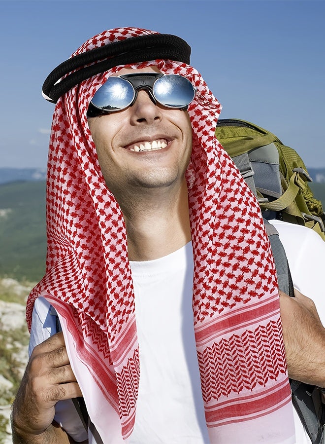 طقم من وشاح جاكار مربع للرجال وعصابة رأس وعصابة شعر - Image 5